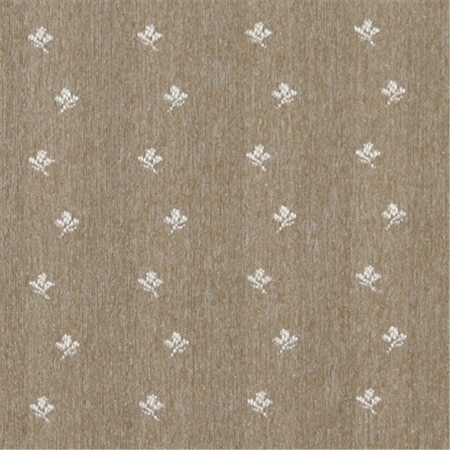 Designer Fabrics 54 in. Wide Light Brown And Ivory- Mini Flowers Country Style Upholstery Fabric C639
